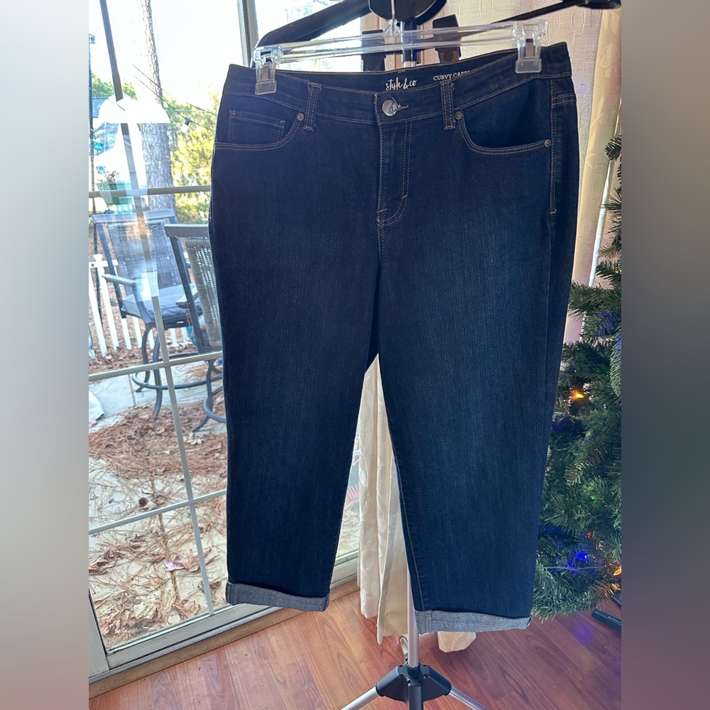 Style & Co. Women's Dark Blue Ankle Jeans